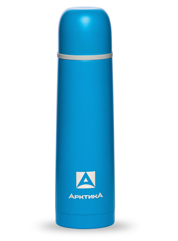 Термос Арктика (0,5 литра) с узким горлом пластиковый корпус, синий