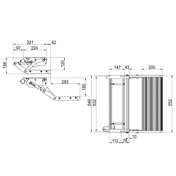 Ступенька механическая-складная Thule Single Step V10 - 550