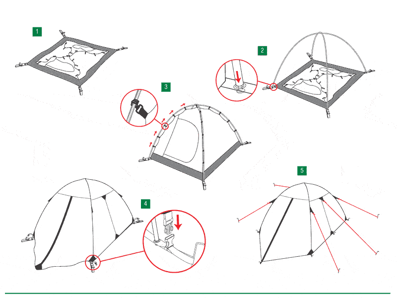 Схема сборки палатки туристической