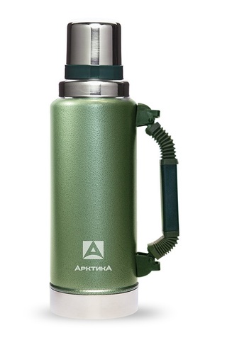 Термос Арктика (1,25 литра) с узким горлом американский дизайн, зеленый