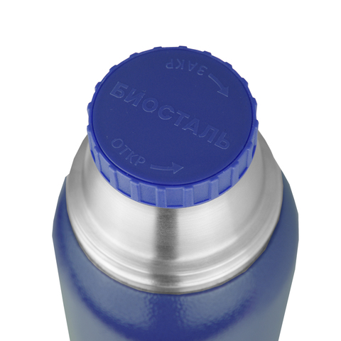 Термос Biostal Охота (1,2 литра), 2 чашки, синий