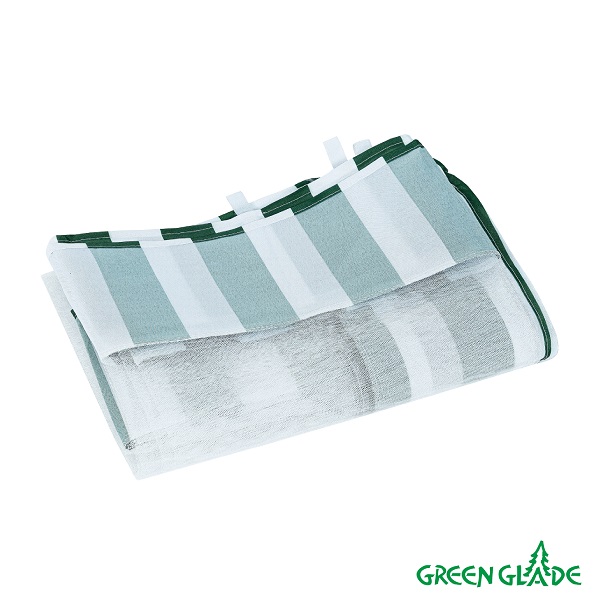 Стенка для садового тента Green Glade 1,95х2,95м полиэстер с москитной сеткой зеленая