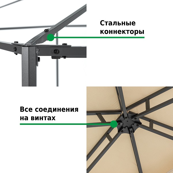 Шатер-беседка Green Glade 1080 2х2х2м полиэстер