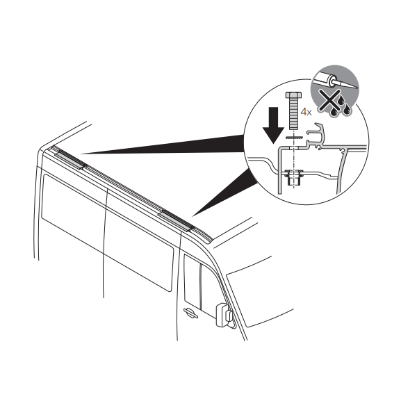 Купить  адаптер vw crafter с 2017 для маркиз dometic pr2000, pr2500  для авто, кемперов и домов на колесах по доступным ценам