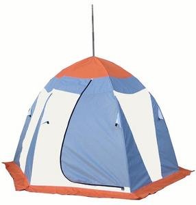 Палатка рыбака Нельма 3 Люкс (автомат) (оранжевый/белый/серо-голубой)