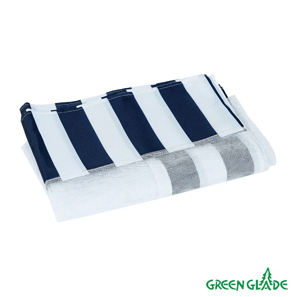 Стенка для садового тента Green Glade 1,95х2,95м полиэстер с москитной сеткой синяя