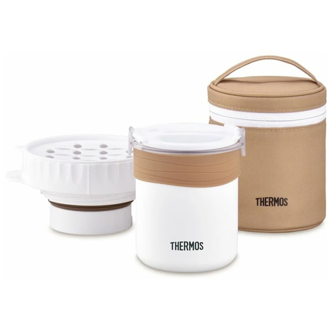 Термос для еды с чехлом и емкостью Thermos JBS-360 (0,36 литра), белый