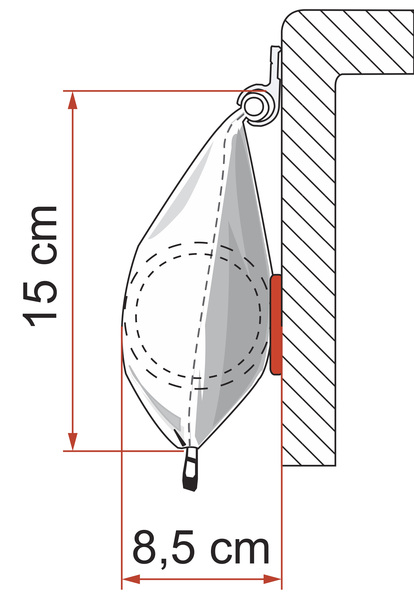 Купить  маркиза в мягком чехле fiamma caravanstore 440 см, вылет 250 см  для авто, кемперов и домов на колесах по доступным ценам