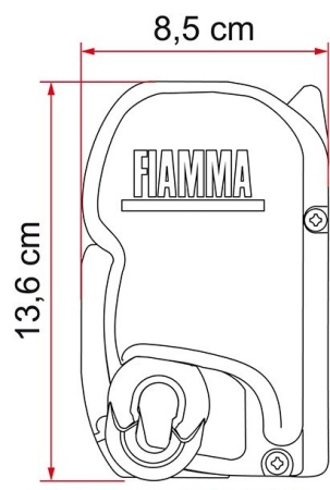 Маркиза Fiamma F45s 3.75м, настенная, корпус белый, полотно серое