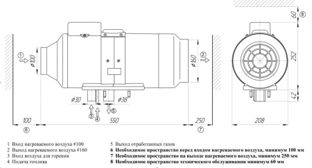 Автономный отопитель Планар 8ДМ-24-S (7,5 кВТ)