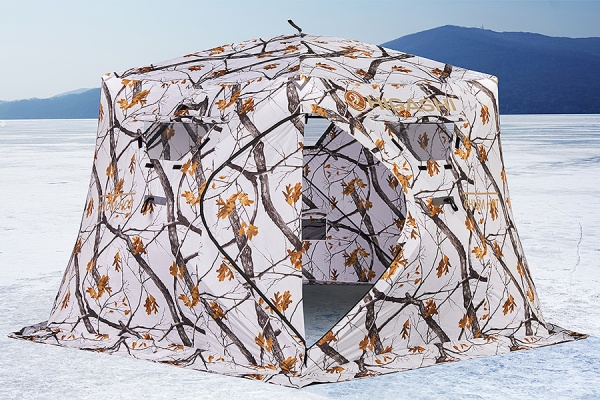 Палатка для рыбалки 8-местная HIGASHI WINTER CAMO YURTA HOT, зимняя, трехслойная, -45