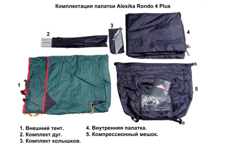 Палатка Alexika Rondo 4 Plus Fib