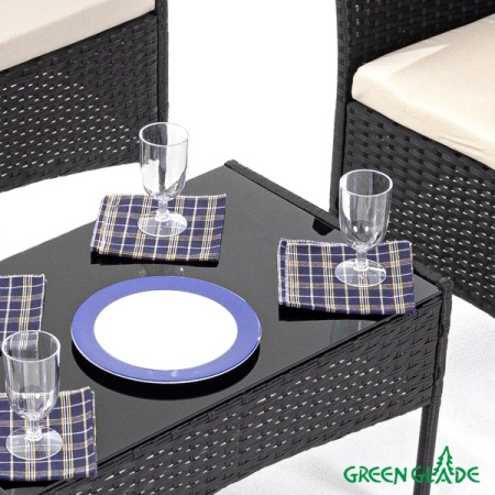 Комплект садовой мебели Green Glade 71304 (4 предмета) чёрная столешница