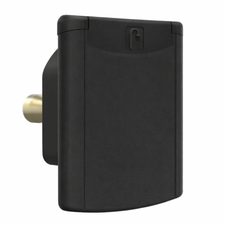 Розетка внешняя для подключения душа с смесителем, магнитная, чёрная