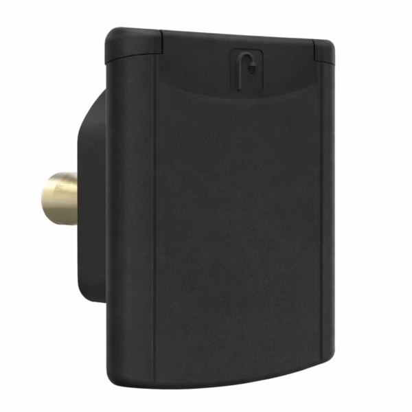 Розетка внешняя для подключения душа с смесителем, магнитная, чёрная