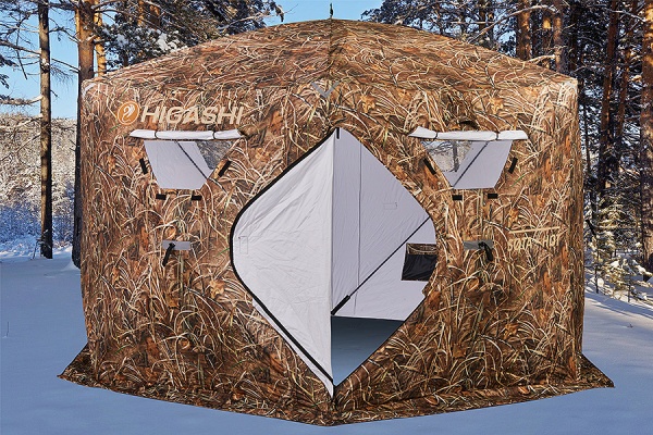Палатка для рыбалки 8-местная HIGASHI Camo Sota Hot DC, зимняя, -45