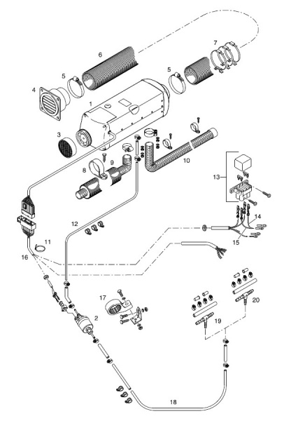 Автономный отопитель Eberspacher Airtronic B5 (бензин, 12В)