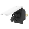 Розетка внешняя для подключения душа с смесителем, магнитная, белая
