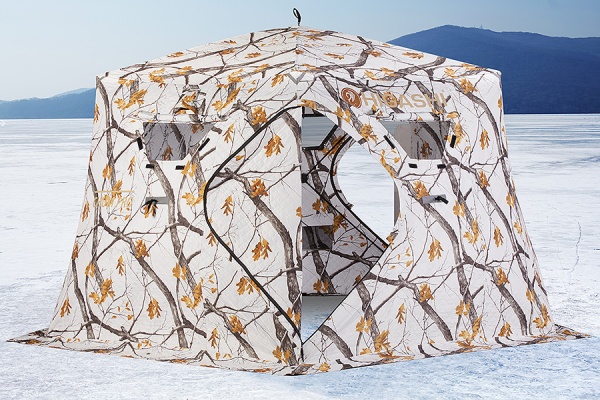 Палатка для рыбалки 6-местная HIGASHI WINTER CAMO CHUM PRO, зимняя, трехслойная, -35
