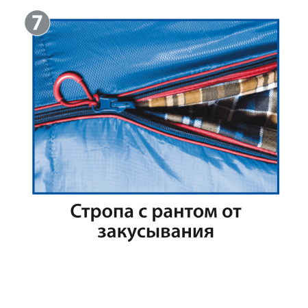 Спальный мешок BTrace Duvet Левый (Левый,Серый/Синий)