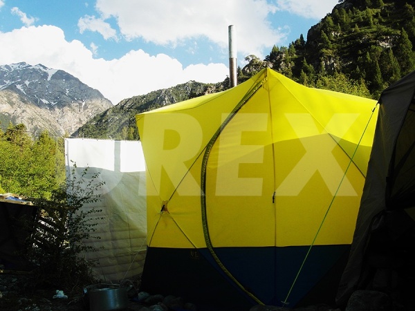 Походная палатка-баня "UREX" с каркасом, разборная