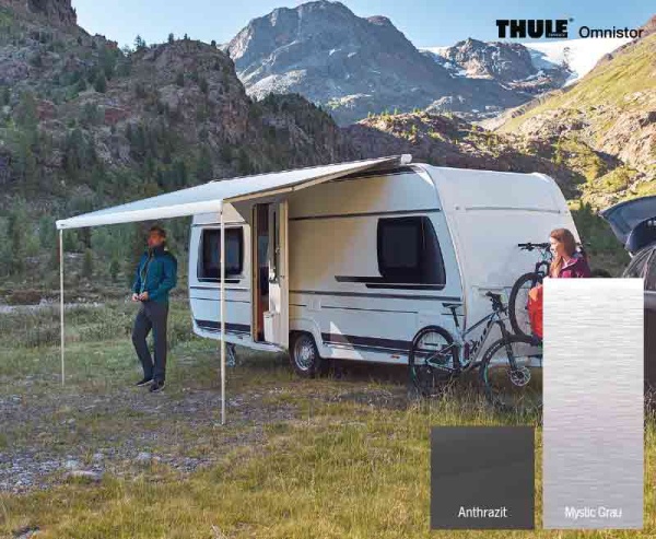 Купить  маркиза thule 6300 антрацит 5.00 м мистический серый  для авто, кемперов и домов на колесах по доступным ценам