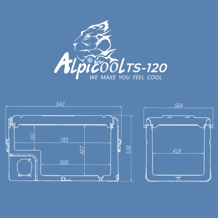 Компрессорный автохолодильник Alpicool TS120(12/24)
