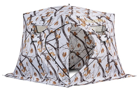 Палатка для рыбалки 4-местная HIGASHI WINTER CAMO PYRAMID PRO, зимняя, трехслойная, -35