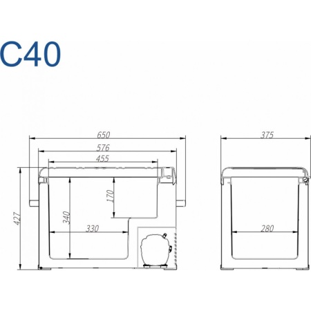Компрессорный автохолодильник Alpicool C40 (12/24/220V)