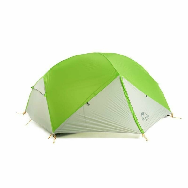Палатка Naturehike Mongar NH17T007-M 20D,двухместная сверхлегкая, зелено-белая