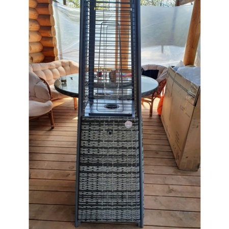 Уличный газовый обогреватель WWT 13I ROTANG Grey mini 1.8m, чёрный мини