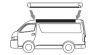 Маркиза MobileComfort M250BD 2.5 м настенная механическая, корпус чёрный, полотно темно-серое