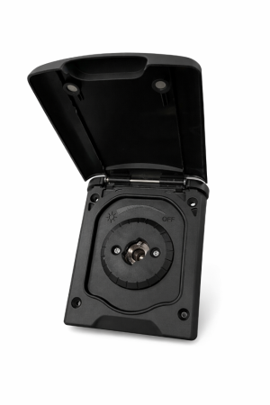 Розетка внешняя для подключения душа с смесителем, магнитная, чёрная