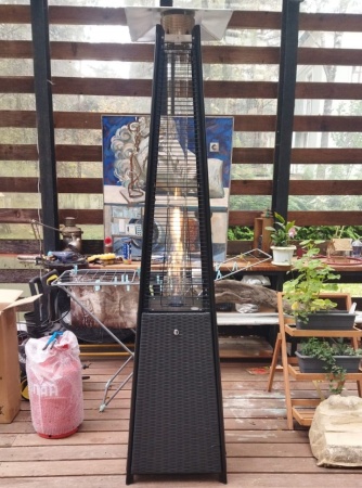 Уличный газовый обогреватель WWT 13I ROTANG Black mini 1.8m