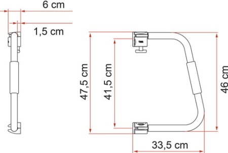 Замок дополнительный с поручнем Fiamma Security 46 