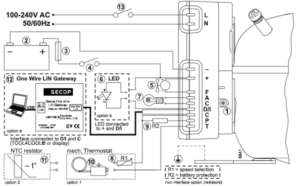 Блок управления компрессором Danfoss / Secop BD50F/BD35F 12/24/220V