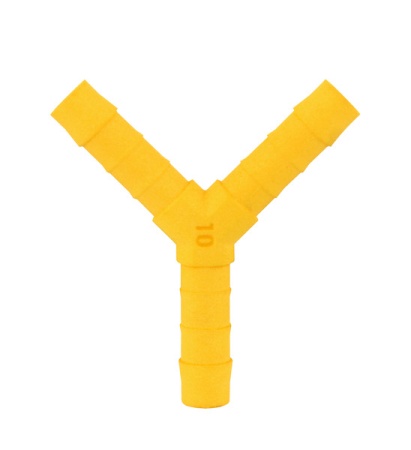 Y-образный соединитель для шланга 10мм 2шт. Белый желтый