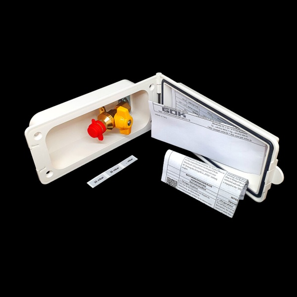 Розетка внешняя GOK для подключения газа, цвет белый