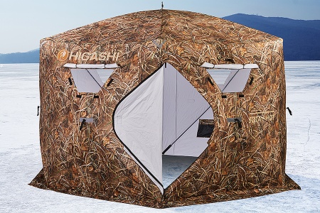 Палатка для рыбалки 8-местная HIGASHI Camo Sota Hot DC, зимняя, -45