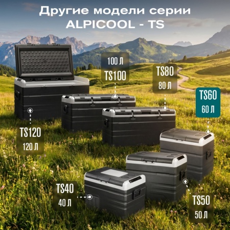 Компрессорный автохолодильник Alpicool TS60 (12/24)