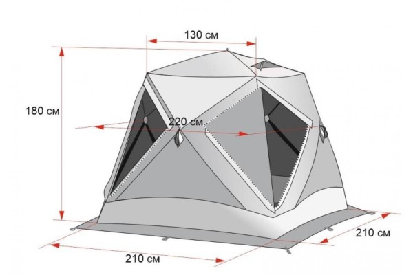 Зимняя палатка Лотос куб 3 классик А8 (оранжевая)