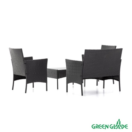 Комплект садовой мебели Green Glade 71304 (4 предмета) чёрная столешница
