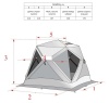 Палатка для рыбалки 4-местная HIGASHI Pyramid Extreme, зимняя, -50
