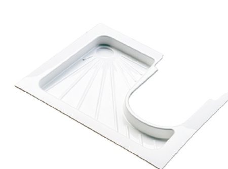 Душевой поддон 800х700 мм правый с площадкой под туалет