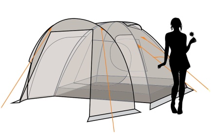 Палатка Canadian Camper RINO 4, цвет royal.
