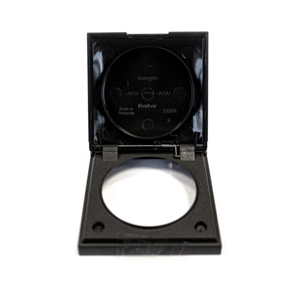 Рамка одноместная с крышкой 5,9x5,9см антрацит