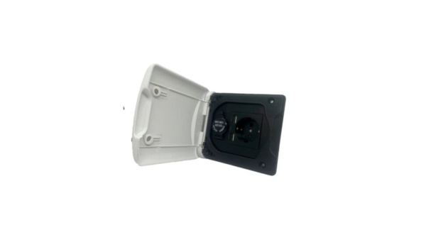 Розетка магнитная наружняя для автодома, 220В/12В/USB, белая крышка