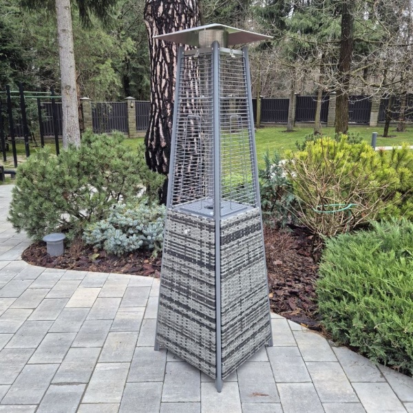 Уличный газовый обогреватель WWT 13I ROTANG Grey mini 1.8m, чёрный мини