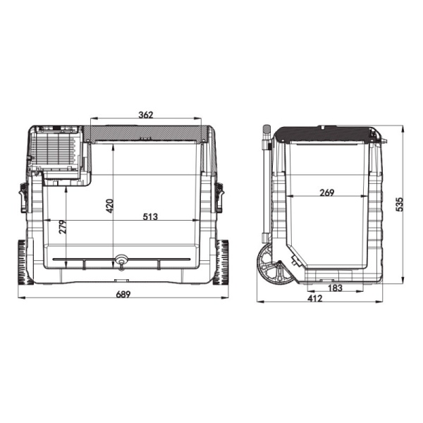 Компрессорный автохолодильник SUMITACHI NX52 (12/24/110/220V)