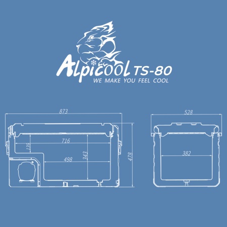Автохолодильник Alpicool TS80 (12/24)
